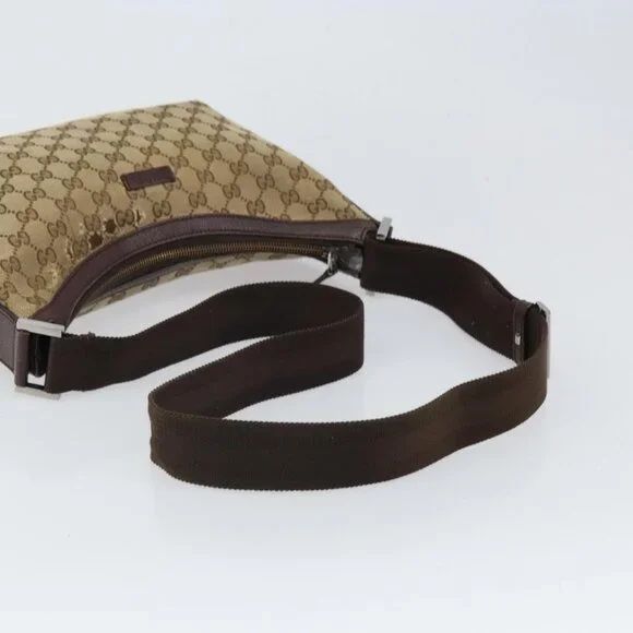 Authentic GUCCI GG Canvas Shoulder Bag Beige Gold 181092 - Picture 14 of 16